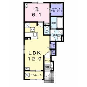 1LDK 間取り図