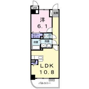 1LDK 間取り図