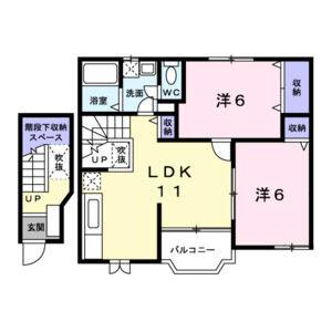 2LDK 間取り図