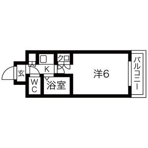 1K 間取り図