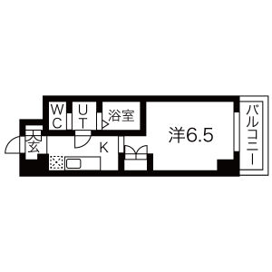 1K 間取り図