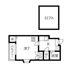 1K 間取り図