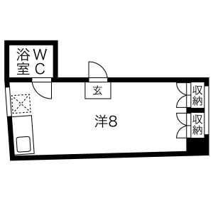 ワンルーム 間取り図