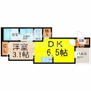 1DK 間取り図