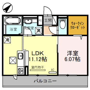 1LDK 間取り図