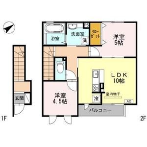 2LDK 間取り図