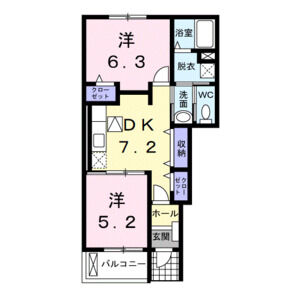 2DK 間取り図