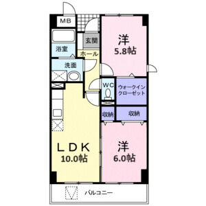 2LDK 間取り図