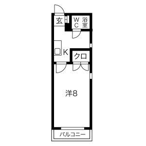 1K 間取り図