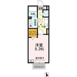 1K 間取り図