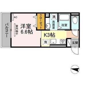1K 間取り図