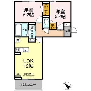 2LDK 間取り図