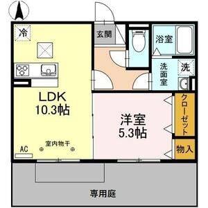 1LDK 間取り図