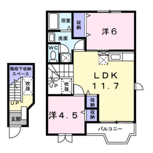 2LDK 間取り図