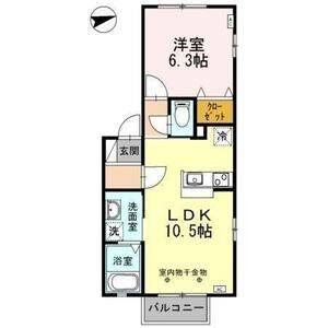 1LDK 間取り図