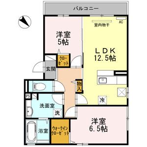 2LDK 間取り図