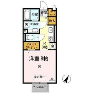 1K 間取り図