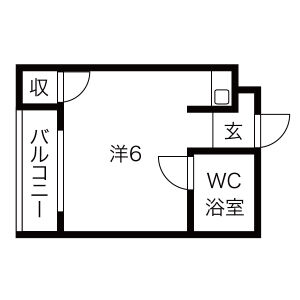 ワンルーム 間取り図