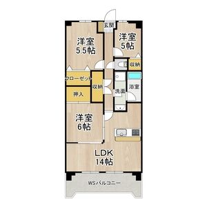 3LDK 間取り図
