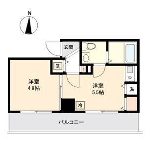 1DK 間取り図