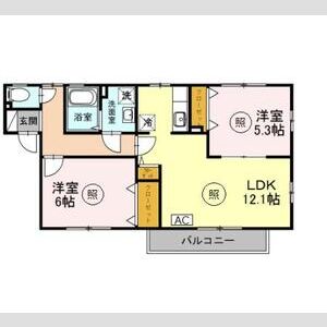 2LDK 間取り図