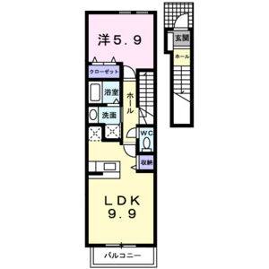 1LDK 間取り図