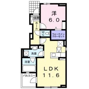 1LDK 間取り図