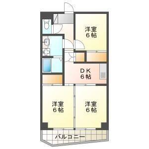 3DK 間取り図
