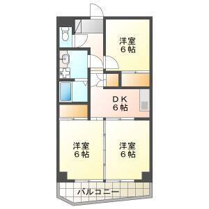 3DK 間取り図