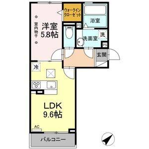 1LDK 間取り図
