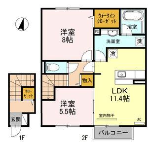 2LDK 間取り図