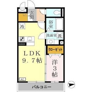 1LDK 間取り図