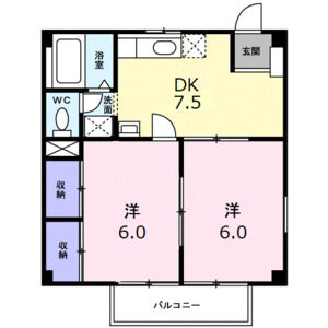 2DK 間取り図