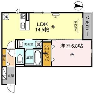 1LDK 間取り図