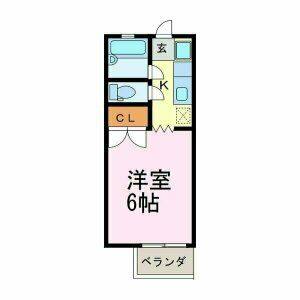 1K 間取り図
