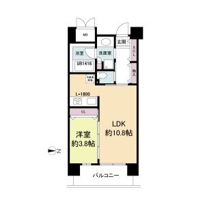 1LDK 間取り図