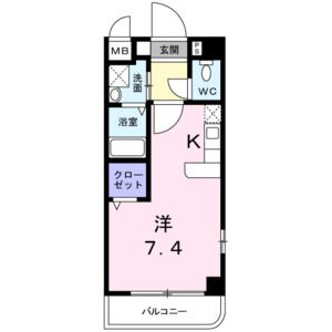 1K 間取り図