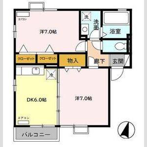 2DK 間取り図