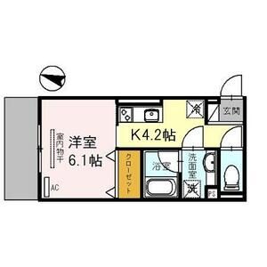 1K 間取り図