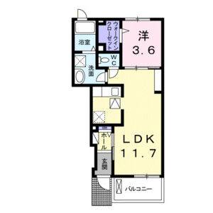 1LDK 間取り図