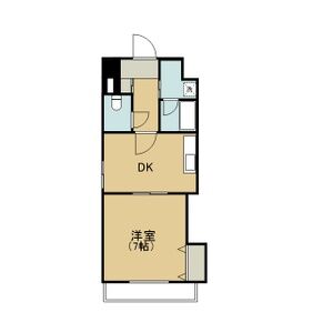 1DK 間取り図
