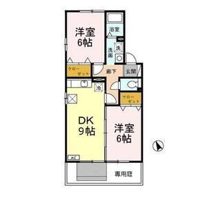 2DK 間取り図
