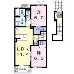 2LDK 間取り図