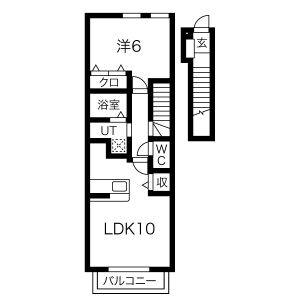 1LDK 間取り図