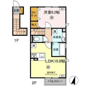 1LDK 間取り図
