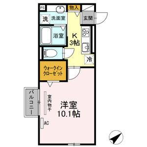 1K 間取り図