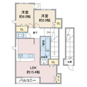 2LDK 間取り図