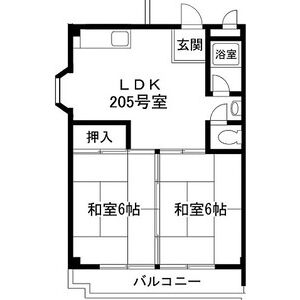 2LDK 間取り図