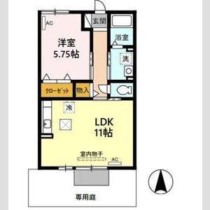 1LDK 間取り図