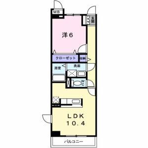 1LDK 間取り図